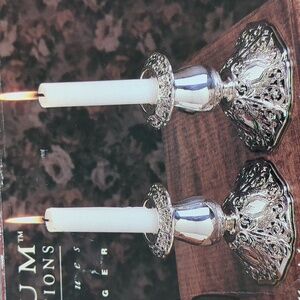 Godinger Silver Plated Candle Holders